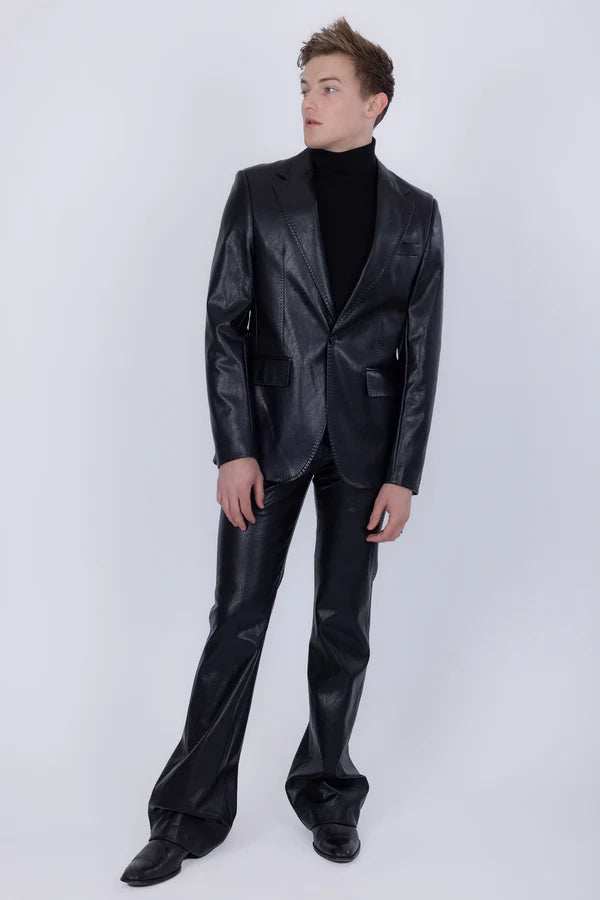 Barabas | 2pc Faux Leather Tuxedo | 5SU41