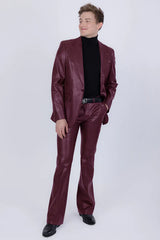 Barabas | 2pc Faux Leather Tuxedo | 5SU41