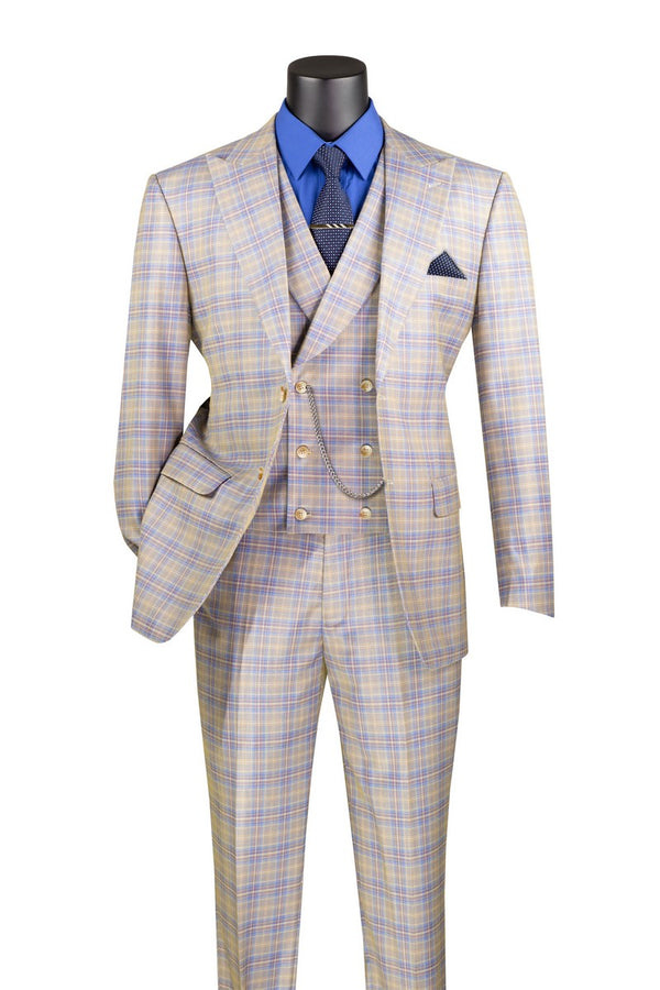 Vinci | 3pc Plaid Suit | MV2W-3