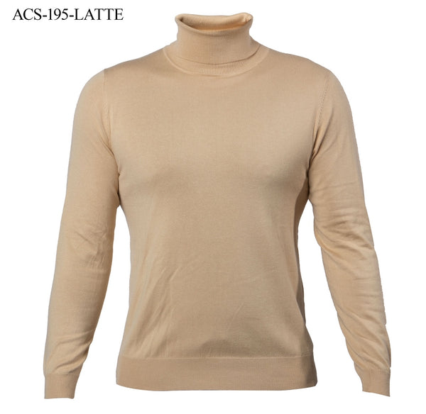 Solid L/S Turtleneck Sweater | (Latte)