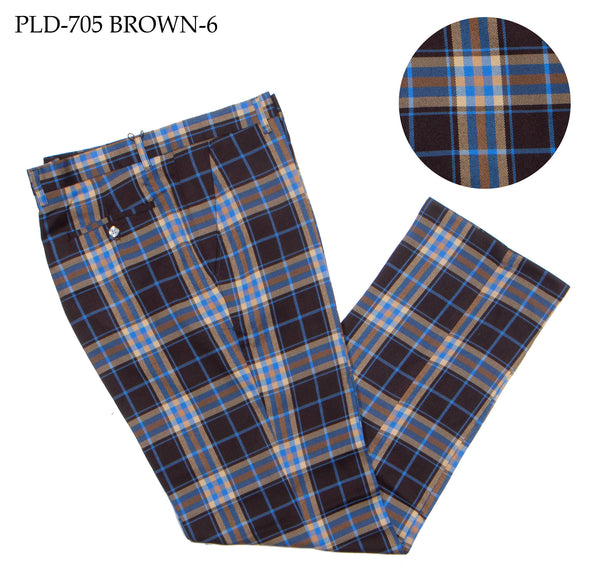 Plaid Slacks | (Brown-6)